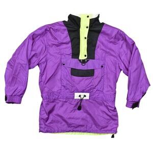 Vintage 90's Mountain Goat Women's Multicolor Anorak Jacket L Bright
